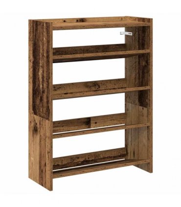 vidaXL Shoe Rack Old Wood 60x25x81 cm Engineered Wood