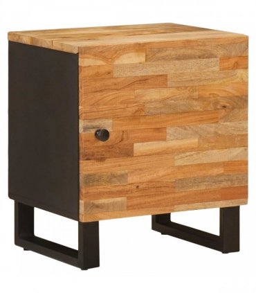 vidaXL Bedside Cabinet 2 pcs Brown 40 x 33 x 46 cm Solid Mango Wood