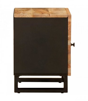 vidaXL Bedside Cabinet 2 pcs Brown 40 x 33 x 46 cm Solid Mango Wood