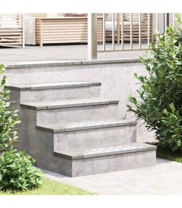 vidaXL Stair Tread Crescent 15 pcs Silver 60 x 18 x 2.5 cm Aluminium