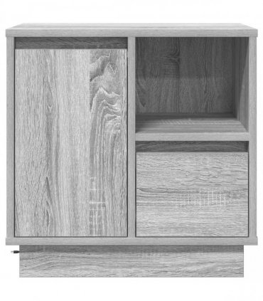 vidaXL Bedside Cabinet 2 pcs Grey 50 x 34.5 x 50 cm Engineered wood