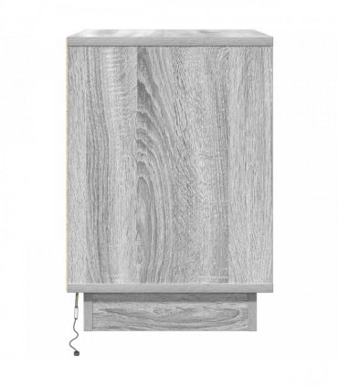 vidaXL Bedside Cabinet 2 pcs Grey 50 x 34.5 x 50 cm Engineered wood