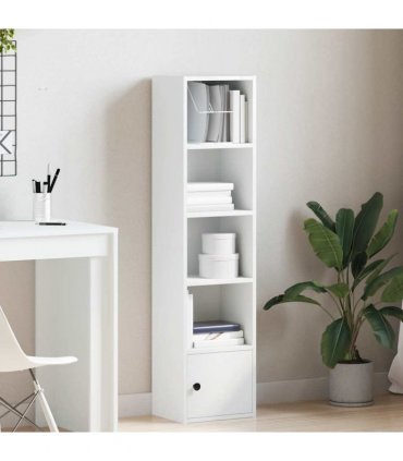 vidaXL Bookcase White 31x24x127 cm Engineered Wood