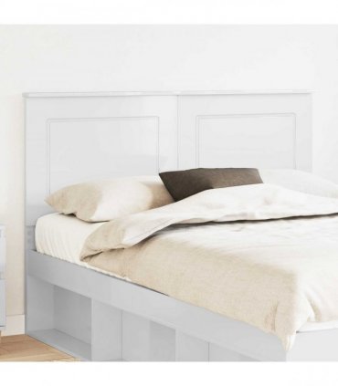 vidaXL Headboard Gloss White 100 cm Engineered Wood
