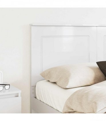 vidaXL Headboard Gloss White 100 cm Engineered Wood