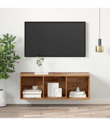 vidaXL TV Cabinet Set Old Wood 37 x 37 x 107 cm Engineered Wood