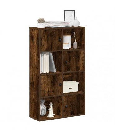 vidaXL Bookcase Smoked Oak 60x24x101.5 cm Engineered Wood