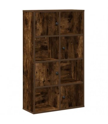 vidaXL Bookcase Smoked Oak 60x24x101.5 cm Engineered Wood