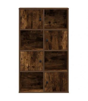 vidaXL Bookcase Smoked Oak 60x24x101.5 cm Engineered Wood