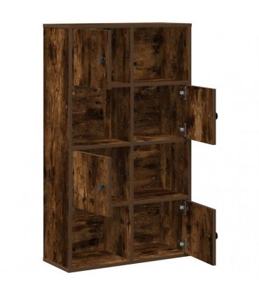vidaXL Bookcase Smoked Oak 60x24x101.5 cm Engineered Wood