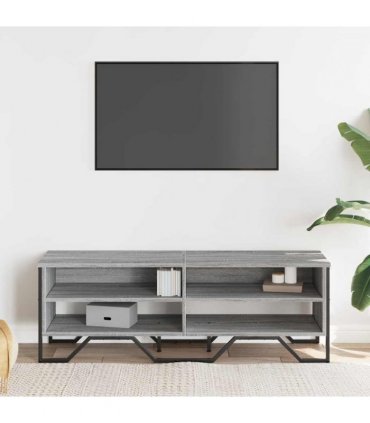 vidaXL TV Cabinet Grey Sonoma 122x34x41 cm Engineered Wood
