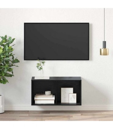 vidaXL TV Cabinet Set Black Oak 37 x 37 x 72 cm Engineered Wood