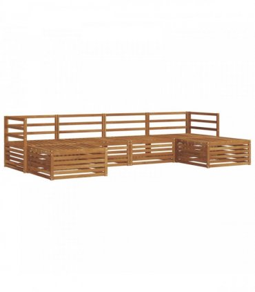 vidaXL Sofa Sets 6 pcs Natural Solid Acacia Wood