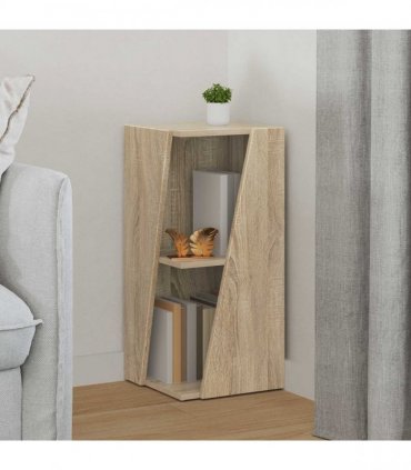 vidaXL Side Shelf Sonoma Oak 33 x 32 x 70.5 cm Engineered Wood
