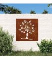 vidaXL Garden Wall Decoration 55x55 cm Corten Steel Tree Design