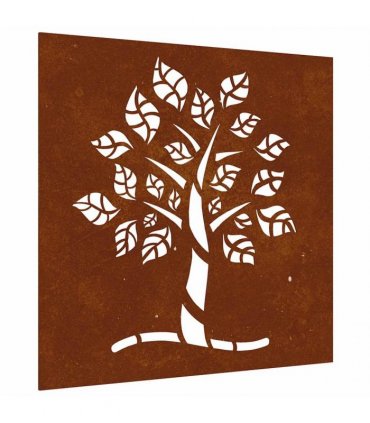 vidaXL Garden Wall Decoration 55x55 cm Corten Steel Tree Design