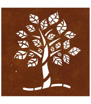vidaXL Garden Wall Decoration 55x55 cm Corten Steel Tree Design