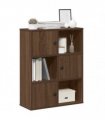 vidaXL Bookcase Brown Oak 60x24x76.5 cm Engineered Wood