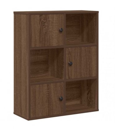 vidaXL Bookcase Brown Oak 60x24x76.5 cm Engineered Wood