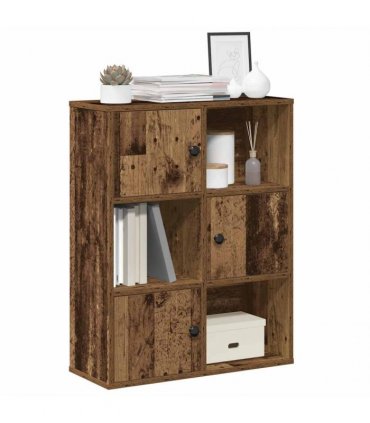 vidaXL Bookcase Old Wood 60x24x76.5 cm Engineered Wood