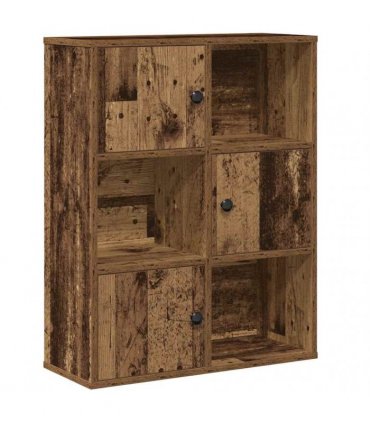 vidaXL Bookcase Old Wood 60x24x76.5 cm Engineered Wood