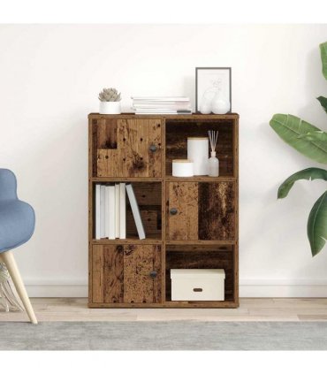 vidaXL Bookcase Old Wood 60x24x76.5 cm Engineered Wood