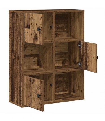vidaXL Bookcase Old Wood 60x24x76.5 cm Engineered Wood