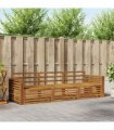 vidaXL Outdoor Sofa Set 3 pcs Natural Solid Acacia Wood