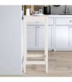 vidaXL Bar Table White 50x50x110 cm Solid Wood Pine