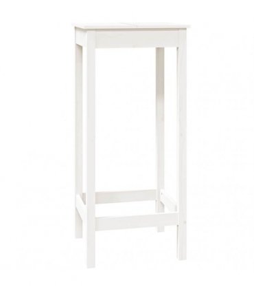 vidaXL Bar Table White 50x50x110 cm Solid Wood Pine