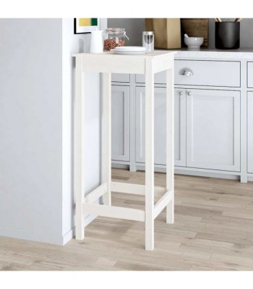 vidaXL Bar Table White 50x50x110 cm Solid Wood Pine