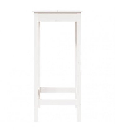 vidaXL Bar Table White 50x50x110 cm Solid Wood Pine