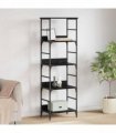 vidaXL Bookshelf Black Oak 50x33x153cm Engineered Wood