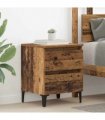 vidaXL Bedside Cabinet Old wood 40 x 35 x 50 cm Engineered wood
