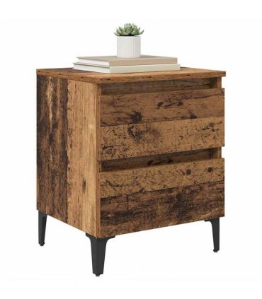vidaXL Bedside Cabinet Old wood 40 x 35 x 50 cm Engineered wood