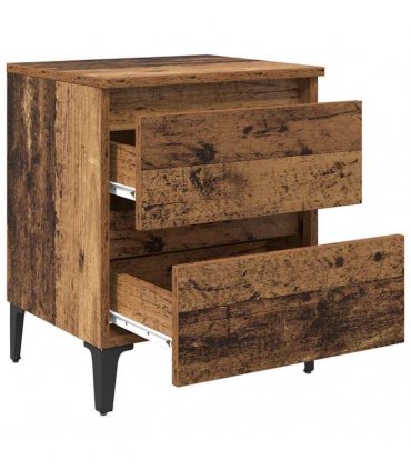 vidaXL Bedside Cabinet Old wood 40 x 35 x 50 cm Engineered wood