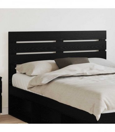 vidaXL Headboard Black Oak Engineered wood