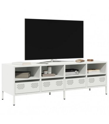 vidaXL TV Cabinet White 135x39x43.5 cm Cold-rolled Steel