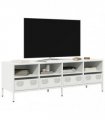 vidaXL TV Cabinet White 135x39x43.5 cm Cold-rolled Steel
