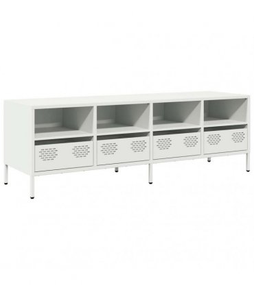vidaXL TV Cabinet White 135x39x43.5 cm Cold-rolled Steel