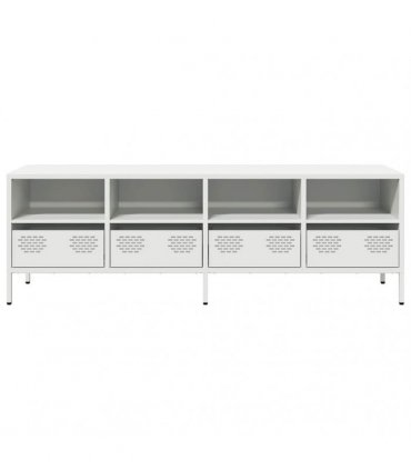 vidaXL TV Cabinet White 135x39x43.5 cm Cold-rolled Steel