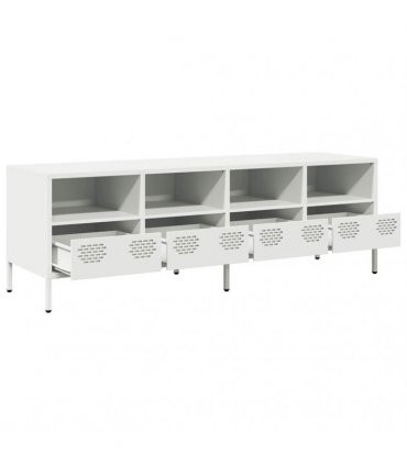 vidaXL TV Cabinet White 135x39x43.5 cm Cold-rolled Steel
