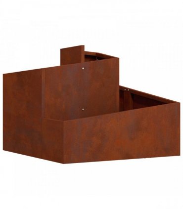 vidaXL Garden Planter Brown 60 x 60 x 50 cm Weathering Steel