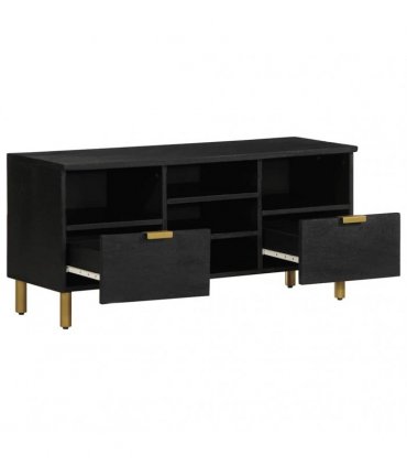 vidaXL TV Cabinet Black 100x33x46 cm Engineered Wood