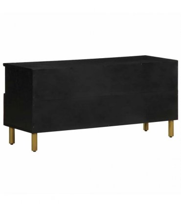 vidaXL TV Cabinet Black 100x33x46 cm Engineered Wood