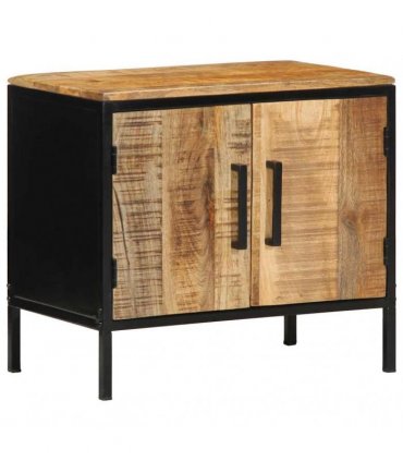 vidaXL Bedside Cabinet 2 pcs Brown and Black 50 x 30 x 45 cm