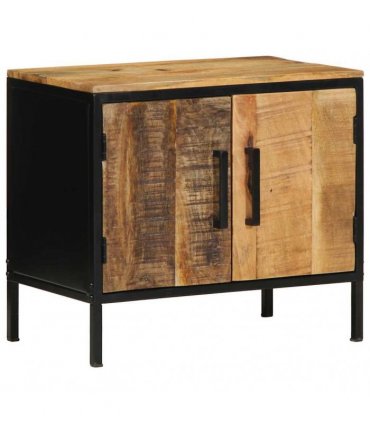 vidaXL Bedside Cabinet 2 pcs Brown and Black 50 x 30 x 45 cm