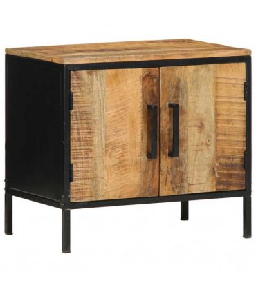 vidaXL Bedside Cabinet 2 pcs Brown and Black 50 x 30 x 45 cm
