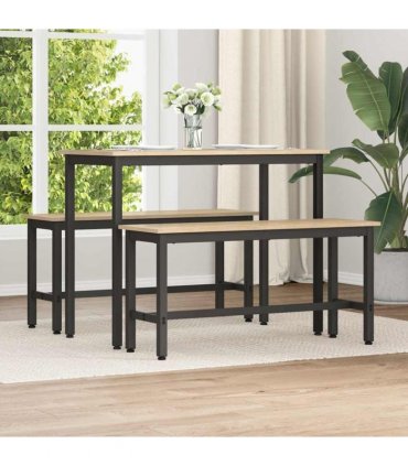 vidaXL Dining Bench 2 pcs Sonoma Oak 100 x 32.5 x 48.5 cm