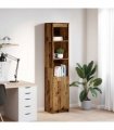 vidaXL Highboard Old Wood 37.5x35x180 cm Engineered Wood